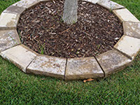Renovación de plantación en jardín frontal en Racine, Wisconsin
